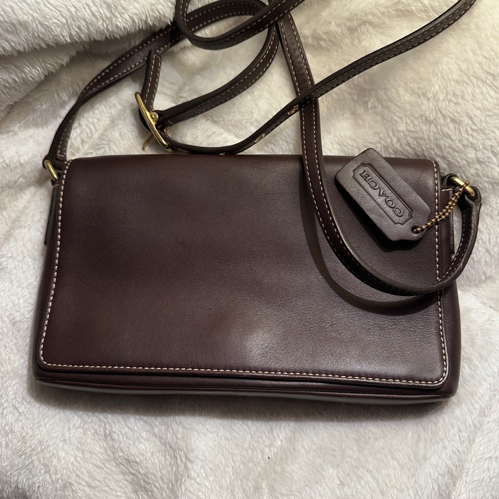 Coach Brown Leather Crossbody Bag